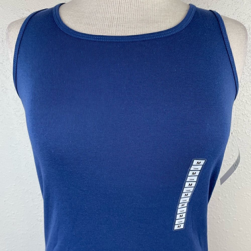 NWT PBX Basics Blue Tank Top Size M - Picture 2 of 7